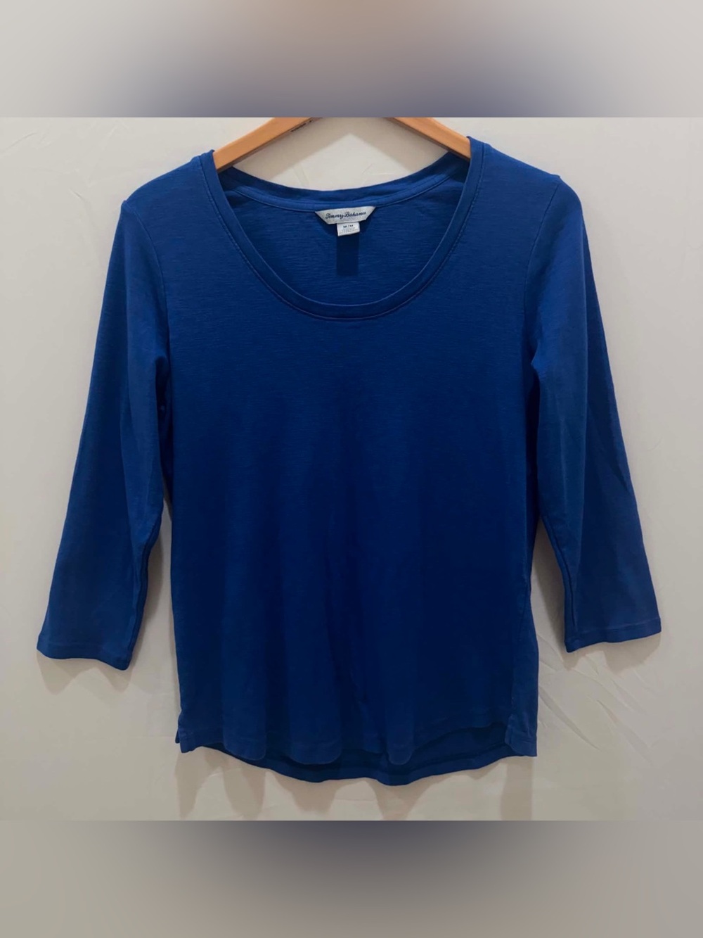Tommy Bahama Women’s Royal Blue Ashby Isles Scoop Neck 3/4 sleeve Top M